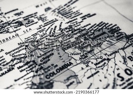 Venezuela on map travel background texture