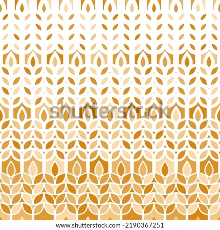 Wheat seamless pattern. Grain malt and barley, oat, rice, millet, maize, bran or corn. Ear background. Repeat texture plant for design agriculture prints. Flour patern for bread. Vector illustration Royalty-Free Stock Photo #2190367251