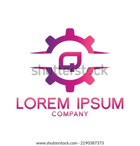 Letter Q line logo design.Creative minimal linear monogram symbol. Universal elegant vector sign design. Premium type of business logo. Graphic alphabet symbol for technology identity