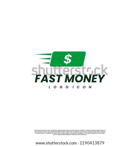 fast money logo design on isolated background