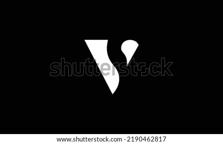  VS SV Initial logo template vector 