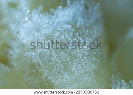 Close up image of ice, macro photography