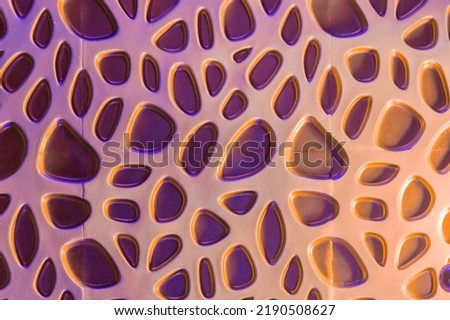 Abstract Pattern Interior Design Wall with Holes Sample Color Light Decoration Texture Background.