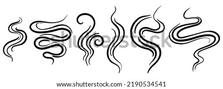 Doodle sketch style of smoke symbol drawn illustration for concept design. Royalty-Free Stock Photo #2190534541