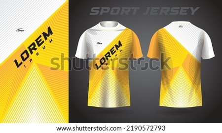 yellow t-shirt sport jersey design
