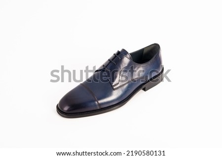 leather men's shoes on a white background
