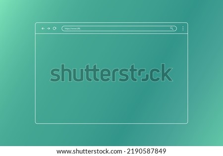 Modern browser mockup for website. Webpage user interface. Internet browser template. Website page of computer. Vector illustration. Royalty-Free Stock Photo #2190587849