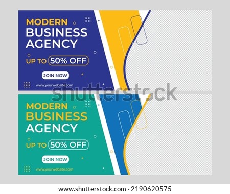 Modern business agency advertising ads design