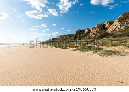 Sunny beach of Playa de Castilla Andalusia, Spain Royalty-Free Stock Photo #2190658373