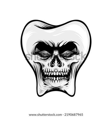 The Drawn skull Covid-19 virus