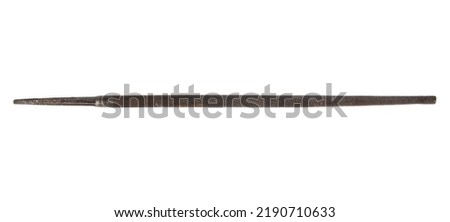 Old file isolated on white background. Detail for design. design elements. macro. full focus. Background for business cards, postcards and posters.