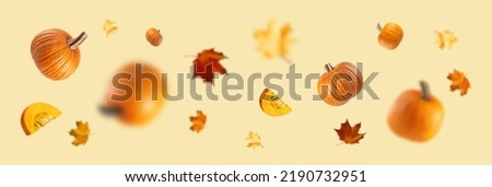 Autumn pumpkin orange background. toning. selective focus