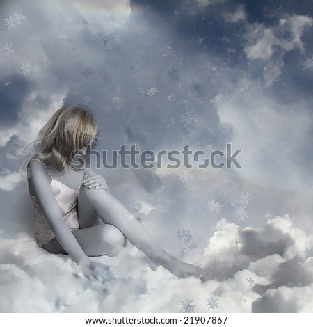 girl on cloud