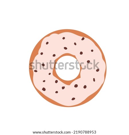Delicious donuts delivery service. Pastry and bakery products shipping vector illustration