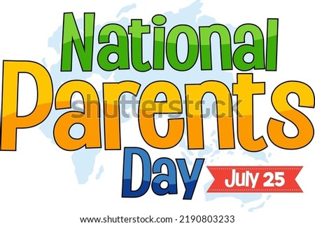 National Parents Day on 25th July illustration