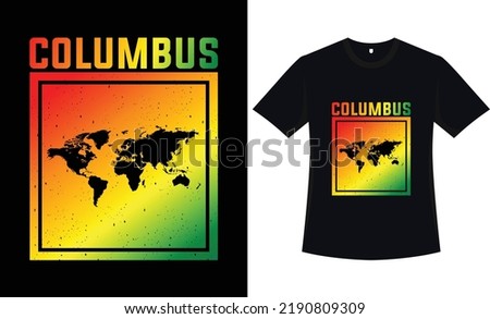  Columbus quotes t-shirt design, vector graphic