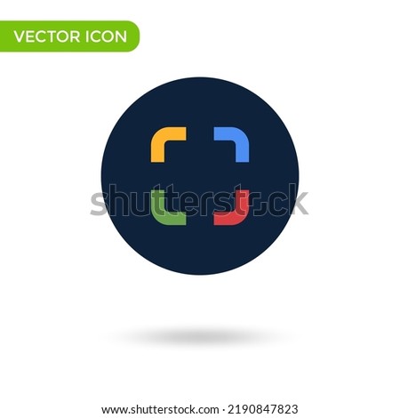 QR code scanner icon. minimal and creative icon isolated on white background. vector illustration symbol mark.