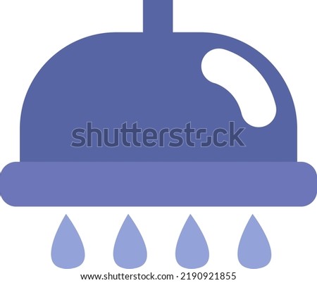 Hot shower, illustration, vector on a white background.