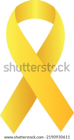 Yellow September Ribbon Vector EPS