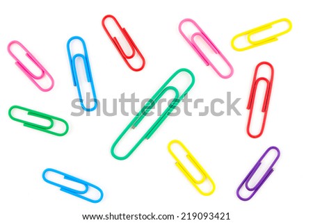 paperclips isolated on white background