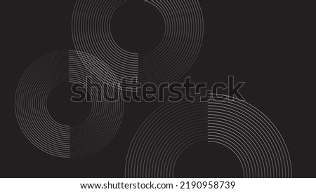 Abstract circular spiral sound wave rhythm from lines vector background Royalty-Free Stock Photo #2190958739