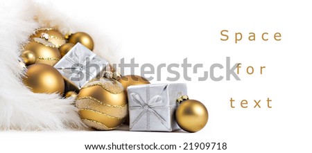 gold christmas balls