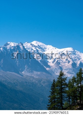Mont Blanc Massif, view of the heights of the Aiguilles Rouges Massif, Chamonix, Haute-Savoie
