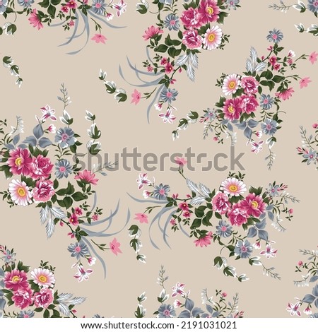 seamless flower pattern on background