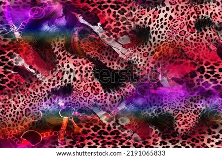 Textile illustration.Fractal colorful pattern.Print pattern illustration.