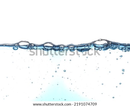 air bubbles on the surface of the water