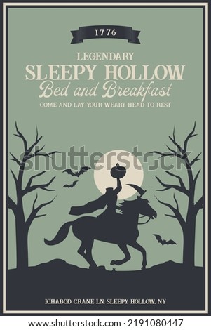 Sleepy Hollow Bed and Breakfast | Farmhouse | Print | EPS10 Royalty-Free Stock Photo #2191080447