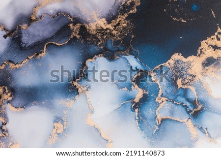 Marble ink abstract art from exquisite original painting for abstract background . Painting was painted on high quality paper texture to create smooth marble background pattern of ombre alcohol ink