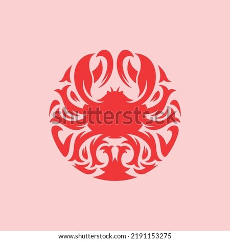 Crab Ornament Luxury Creative Logo
