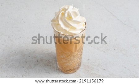 Smoothie glass isolated on white 