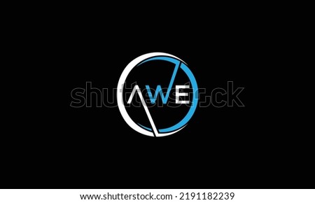 Initial Logo Concept with letter AWE Logo Royalty-Free Stock Photo #2191182239