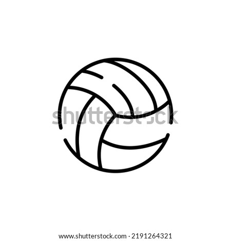 Volleyball Dotted Line Icon Vector Illustration Logo Template. Suitable For Many Purposes.