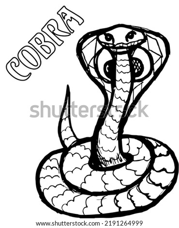 cobra simple line eps simple drawing hand drawing collection
