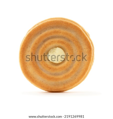 Sweet biscuit isolated on white background