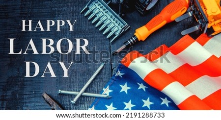 Labor Day Holiday American Flag Background