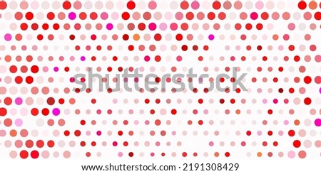 Light red vector template with circles. Glitter abstract illustration with colorful drops. Pattern for wallpapers, curtains.