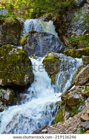 Landscape with waterfall in Apuseni national park, Romania