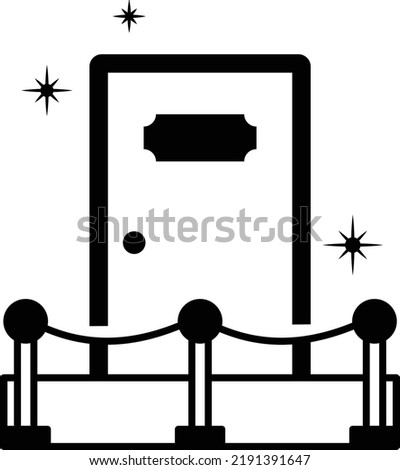 entry through the vip gate  Concept, Backstage Pass vector icon design, Glamour and beauty symbol, Haute couture Sign, Fashion Show and Exhibition stock illustration
