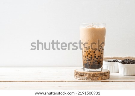 Taiwan milk tea with bubbles - popular Asian drink Royalty-Free Stock Photo #2191500931