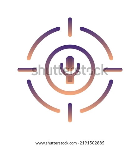 target mic logo gradient design template icon element