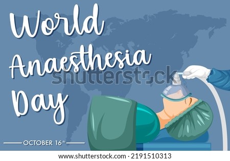 World Anaesthesia Day Banner Design illustration