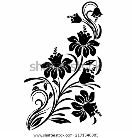 Ornamental decorative floral motif design