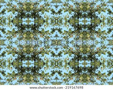 Seamless abstract floral geometric pattern