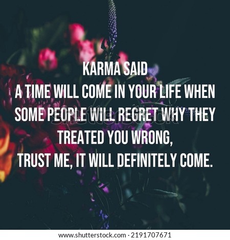 Inspirational Karma Quote about people