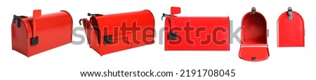 Set with red letter boxes on white background. Banner design