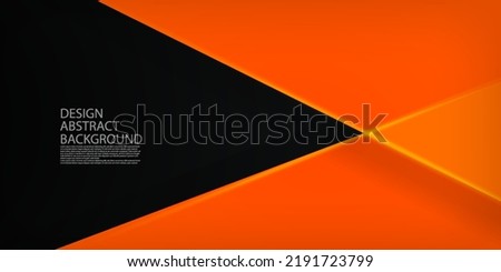 abstract background with lines and shadow. black and orange modern design. bright poster, banner and business card . vector eps10